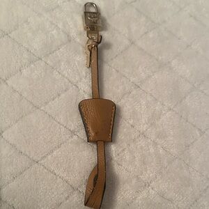 MCM Tan Pebbled Leather Lock and Key with Key Keeper